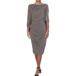 Metallic Midi Cocktail Dress