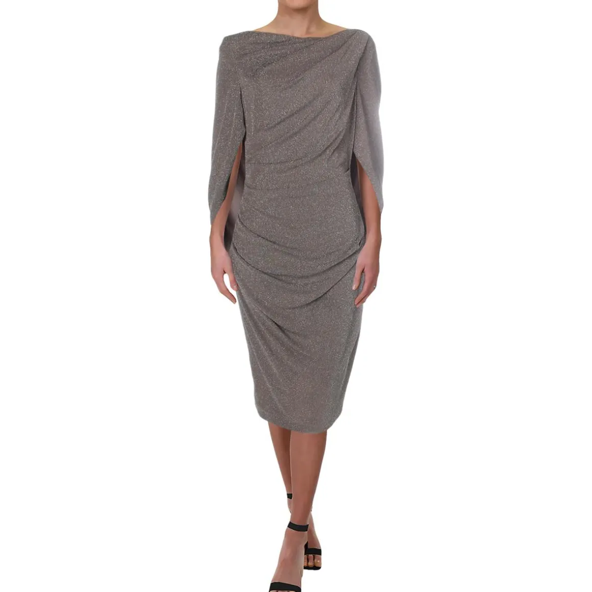 Metallic Midi Cocktail Dress