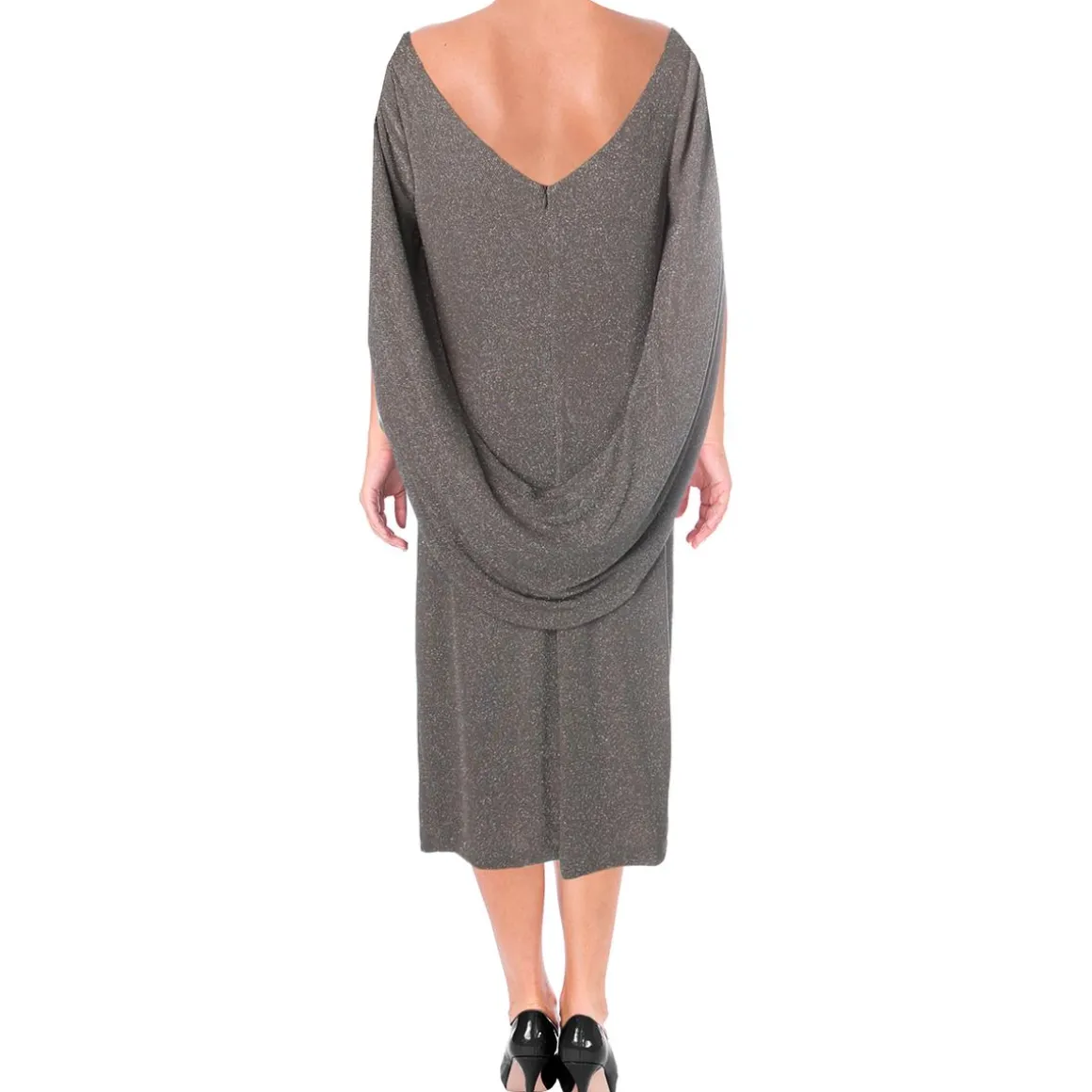 Metallic Midi Cocktail Dress