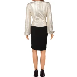 Metallic Short Wear to Work Dress