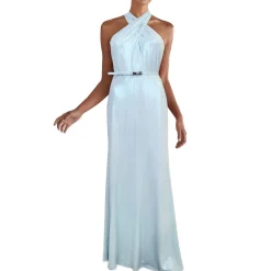 Metallic Sleeveless Evening Dress