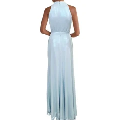 Metallic Sleeveless Evening Dress