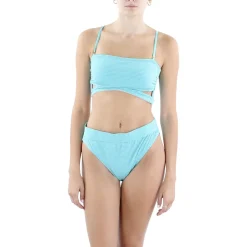 Metallic Striped Swim Bottom Separates