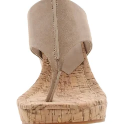 Metallic Wedge Sandals