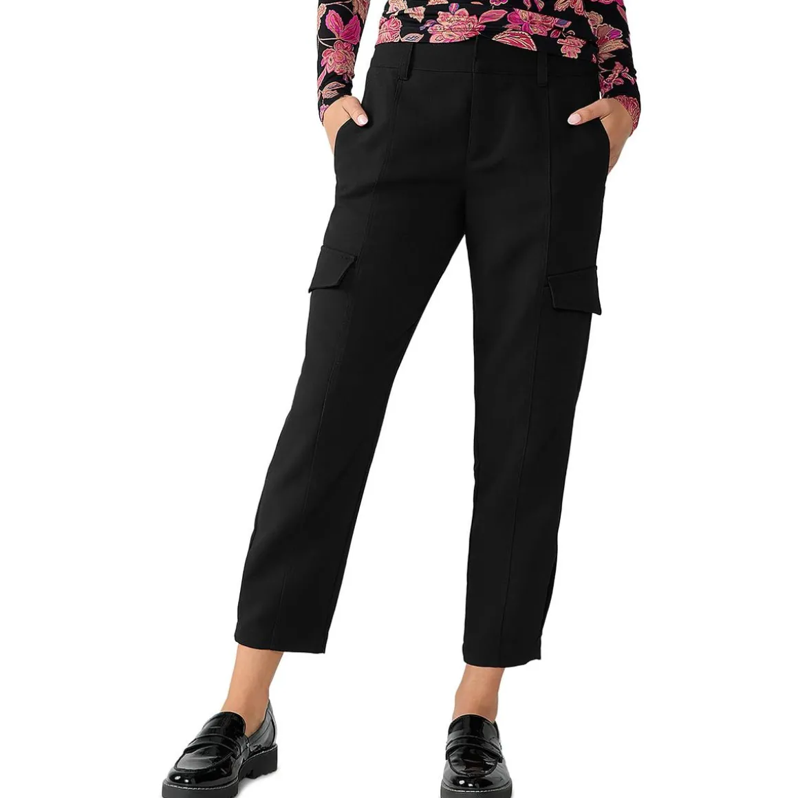 Mid Rise Knit Cargo Pants