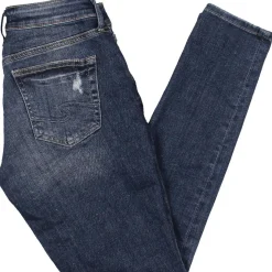 Mid Rise Medium Wash Skinny Jeans