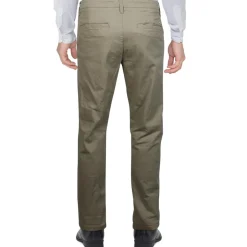 Mid-Rise Solid Straight Leg Pants