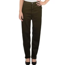 Mid-Rise Stretch Straight Leg Jeans