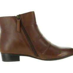 Mila Leather Button Ankle Boots