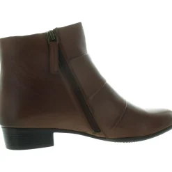 Mila Leather Button Ankle Boots