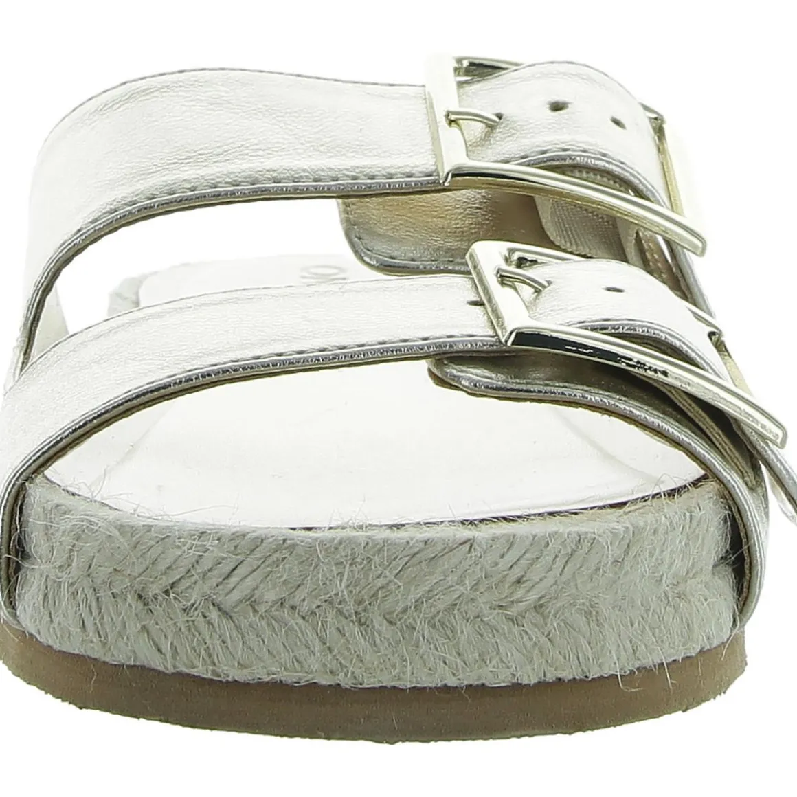 Milaa Faux Leather Buckle Slide Sandals