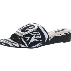 Milan Leather Slip On Slide Sandals