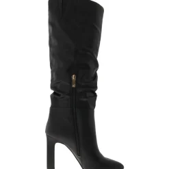 MINERVA Faux Leather Cushioned Footbed Knee-High Boots