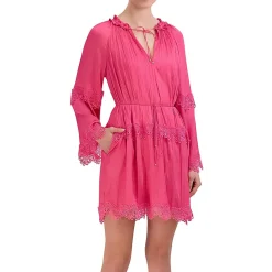 Mini Crochet Trim Shift Dress