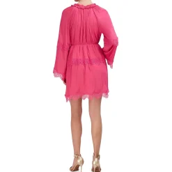 Mini Crochet Trim Shift Dress