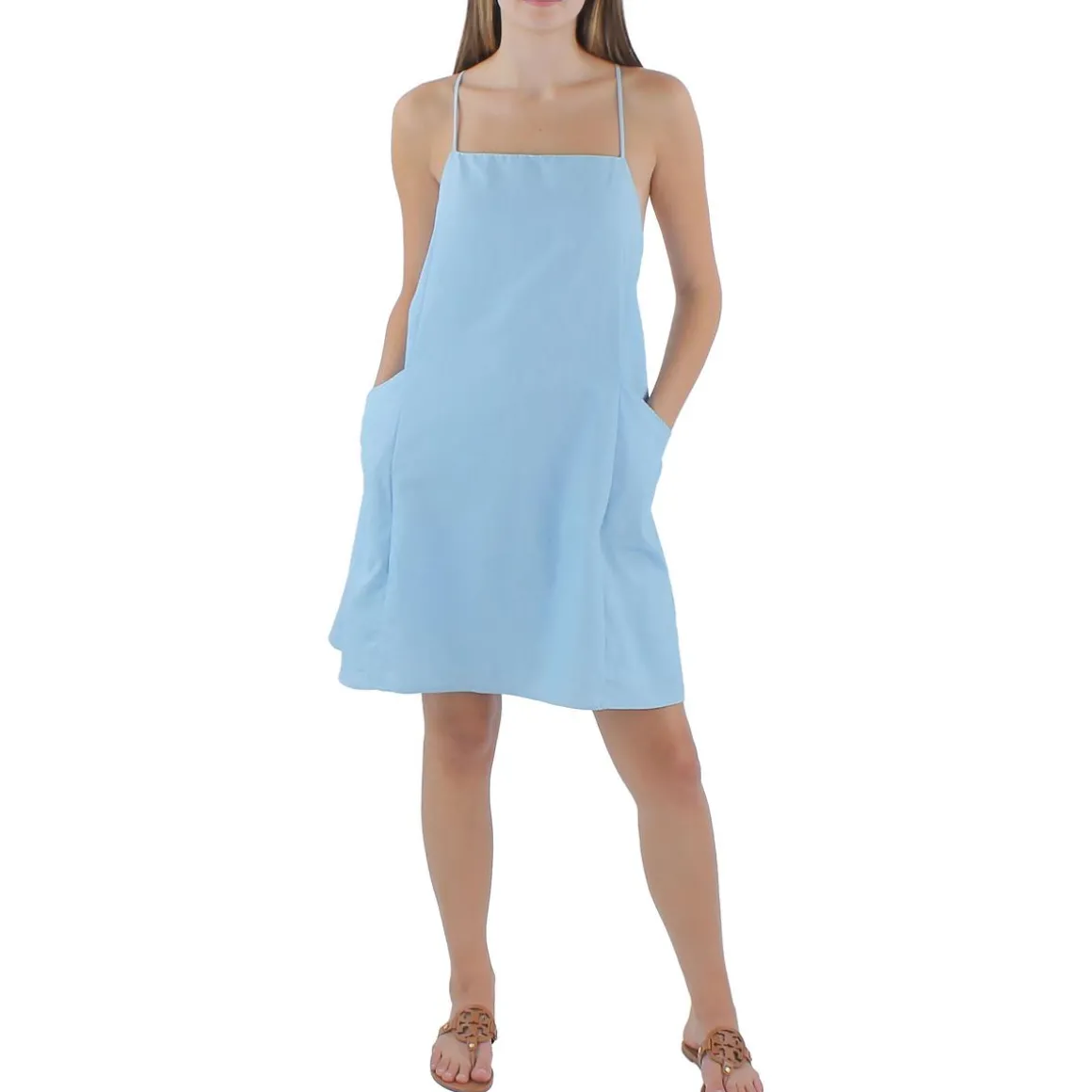 Mini Square Neck Shift Dress