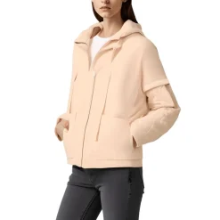 Mixed Media Zip Hoodie