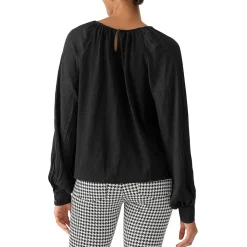 Mixed Media Cotton Blend Blouse