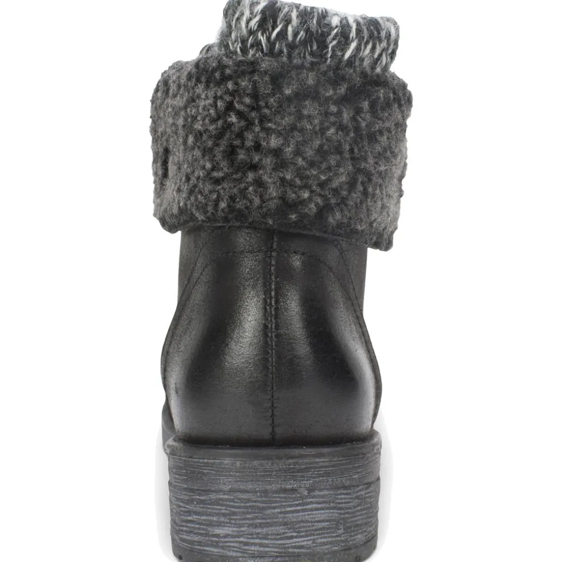 Mixed Media Lug Sole Lace-Up Boot