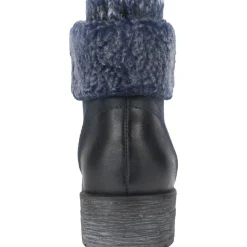 Mixed Media Lug Sole Lace-Up Boot