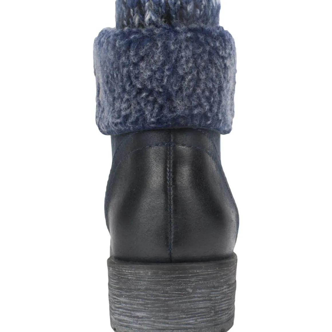 Mixed Media Lug Sole Lace-Up Boot