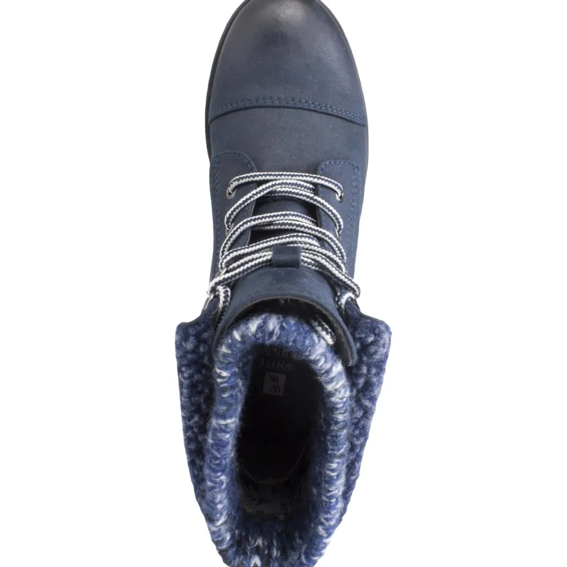 Mixed Media Lug Sole Lace-Up Boot