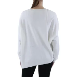 Mixed-Stitch Asymmetric Pullover Top