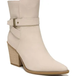 Mocha Zipper Almond Toe Mid-Calf Boots