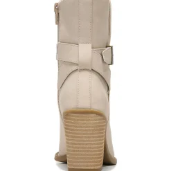 Mocha Zipper Almond Toe Mid-Calf Boots