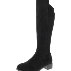 Molly Zipper Faux Suede Knee-High Boots