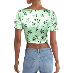 Mona Printed Ruched Top