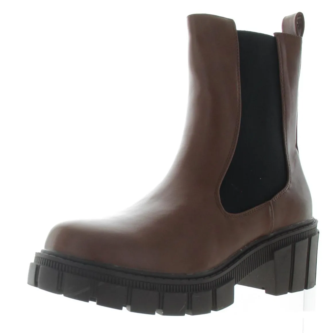 Montana Lug Stretch Leather Mid-Calf Boots