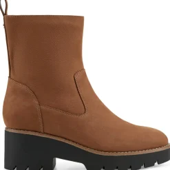 morgan Faux Suede Zipper Ankle Boots