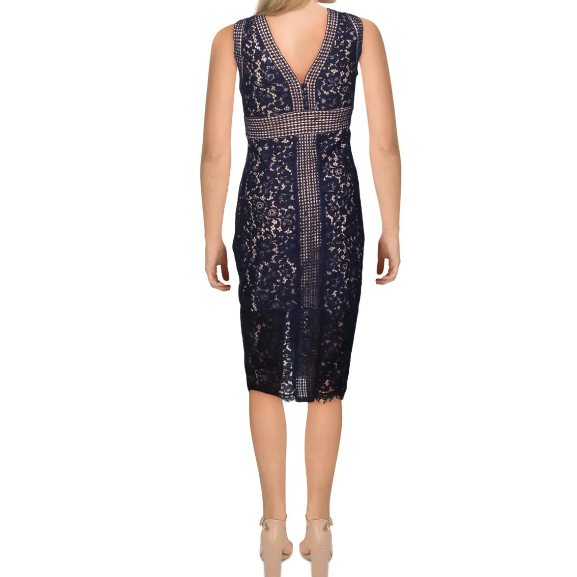 Morgan Lace V-Neck Sheath Dress