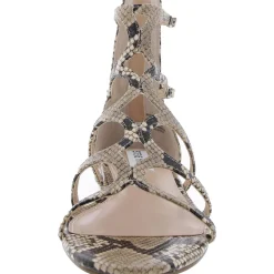 Morocco Snake Print Faux Leather Block Heel