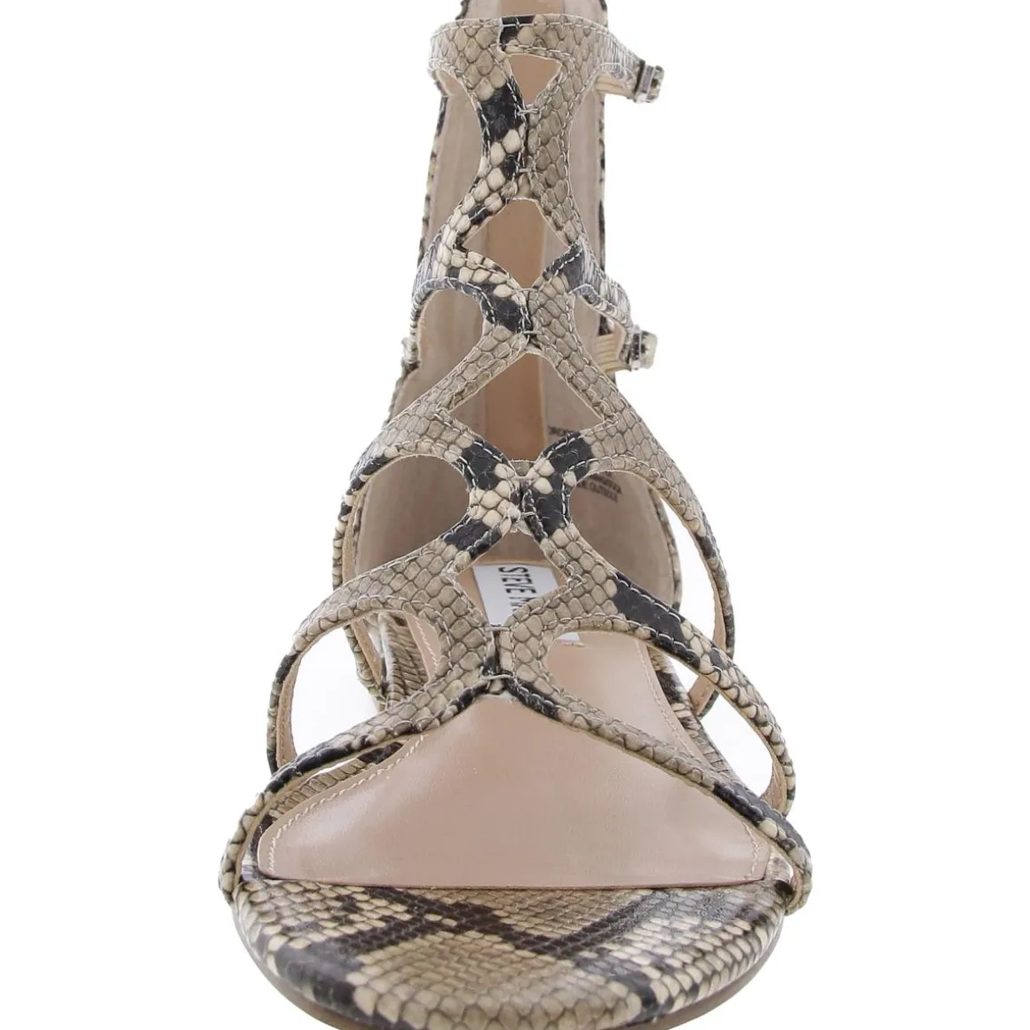 Morocco Snake Print Faux Leather Block Heel