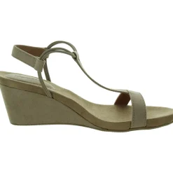 MulanF Faux Suede Slip On Wedge Sandals