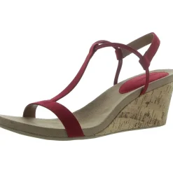 MulanF Faux Suede Slip On Wedge Sandals