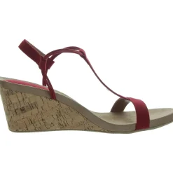 MulanF Faux Suede Slip On Wedge Sandals