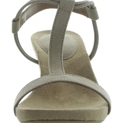 MulanF Faux Suede Slip On Wedge Sandals