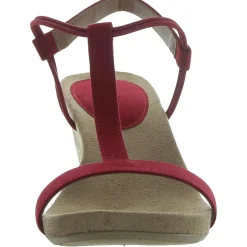 MulanF Faux Suede Slip On Wedge Sandals