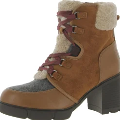 Myla Leather Combat & Lace-up Boots
