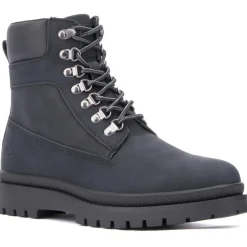 Myles Faux Leather Work Combat & Lace-up Boots