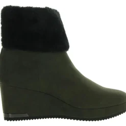 Nadra Faux Leather Faux Fur Wedge Boots