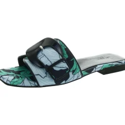 Naomi 2 Buckle Woven Slide Sandals