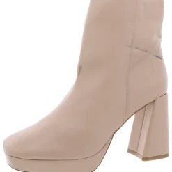 Narah Faux Leather Solid Ankle Boots