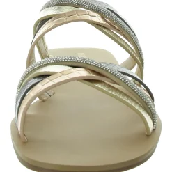 Nari Faux Leather Open Toe Slide Sandals