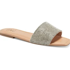 Nataliah Embellished Square Toe Slide Sandals