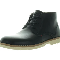 Natash Lace-Up Faux Leather Chukka Boots