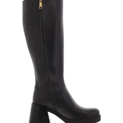 Natasha Zipper Leather Knee-High Boots